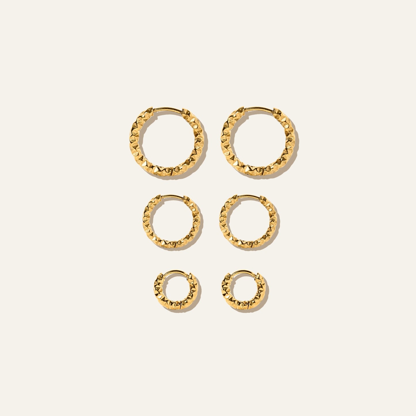 3-Pack Textured Earrings