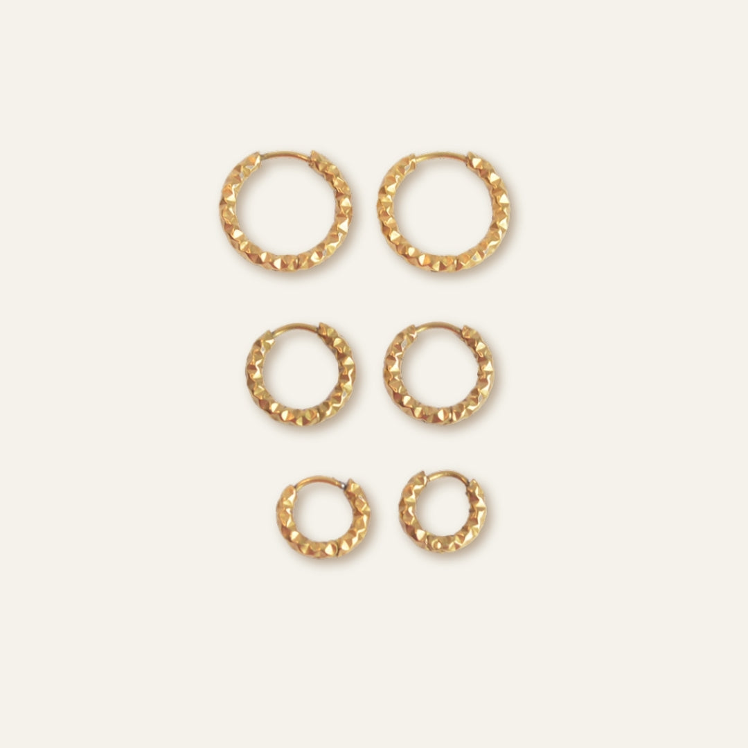 3-Pack Textured Earrings