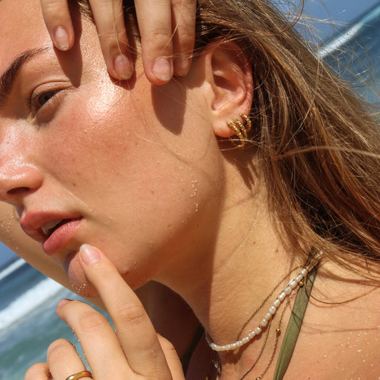 3-Pack Textured Earrings