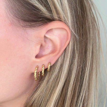 3-Pack Textured Earrings