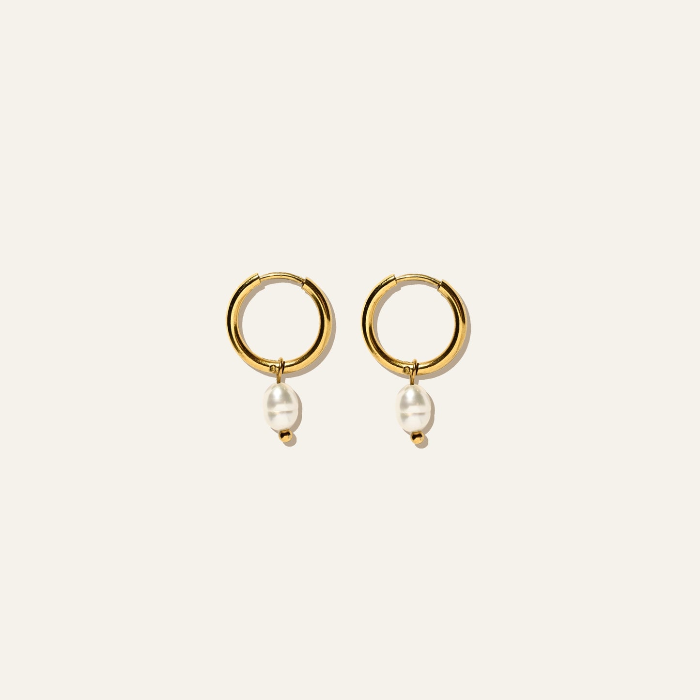 Pearl Pendant Hoops