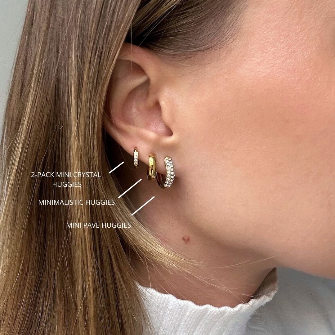 Mini Pave Huggies