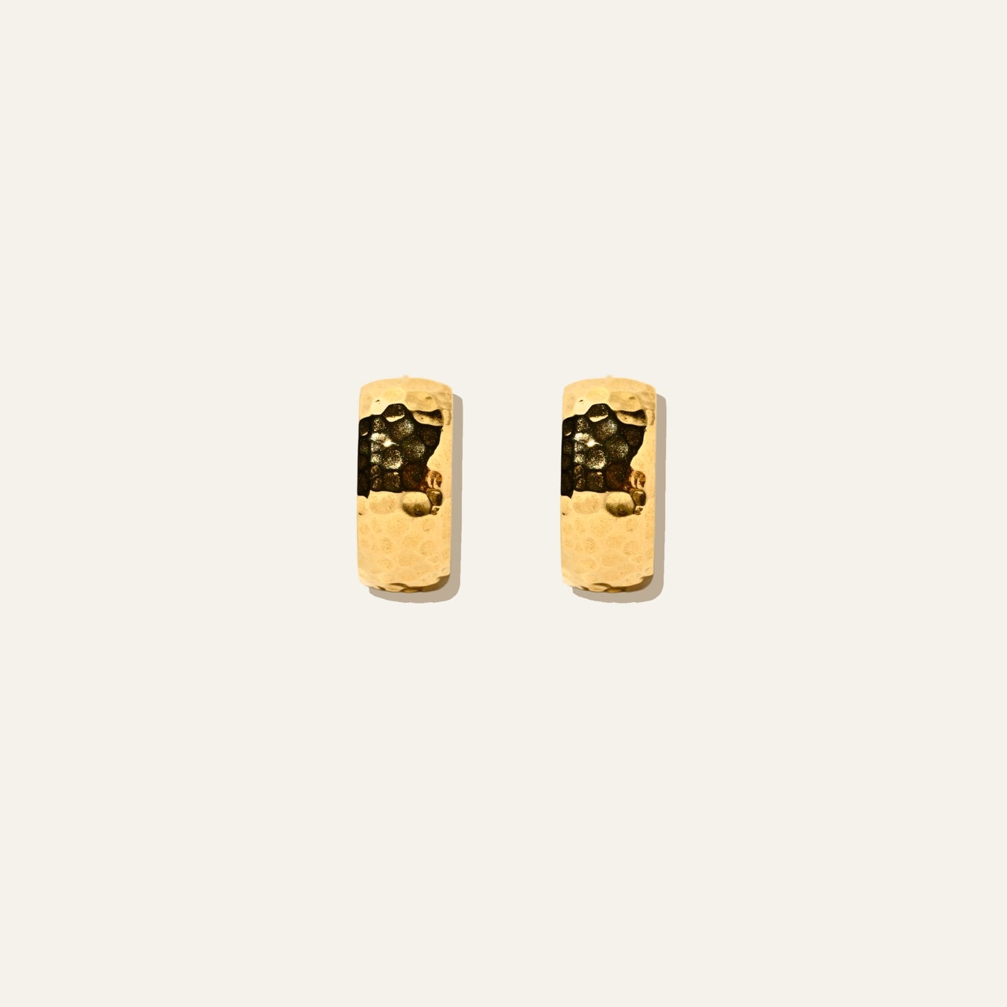 Hammered Stria Hoops