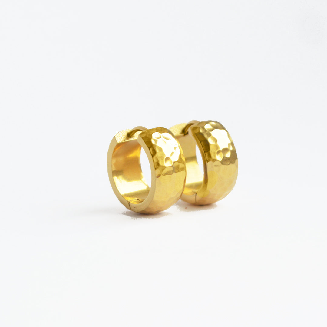 Hammered Stria Hoops