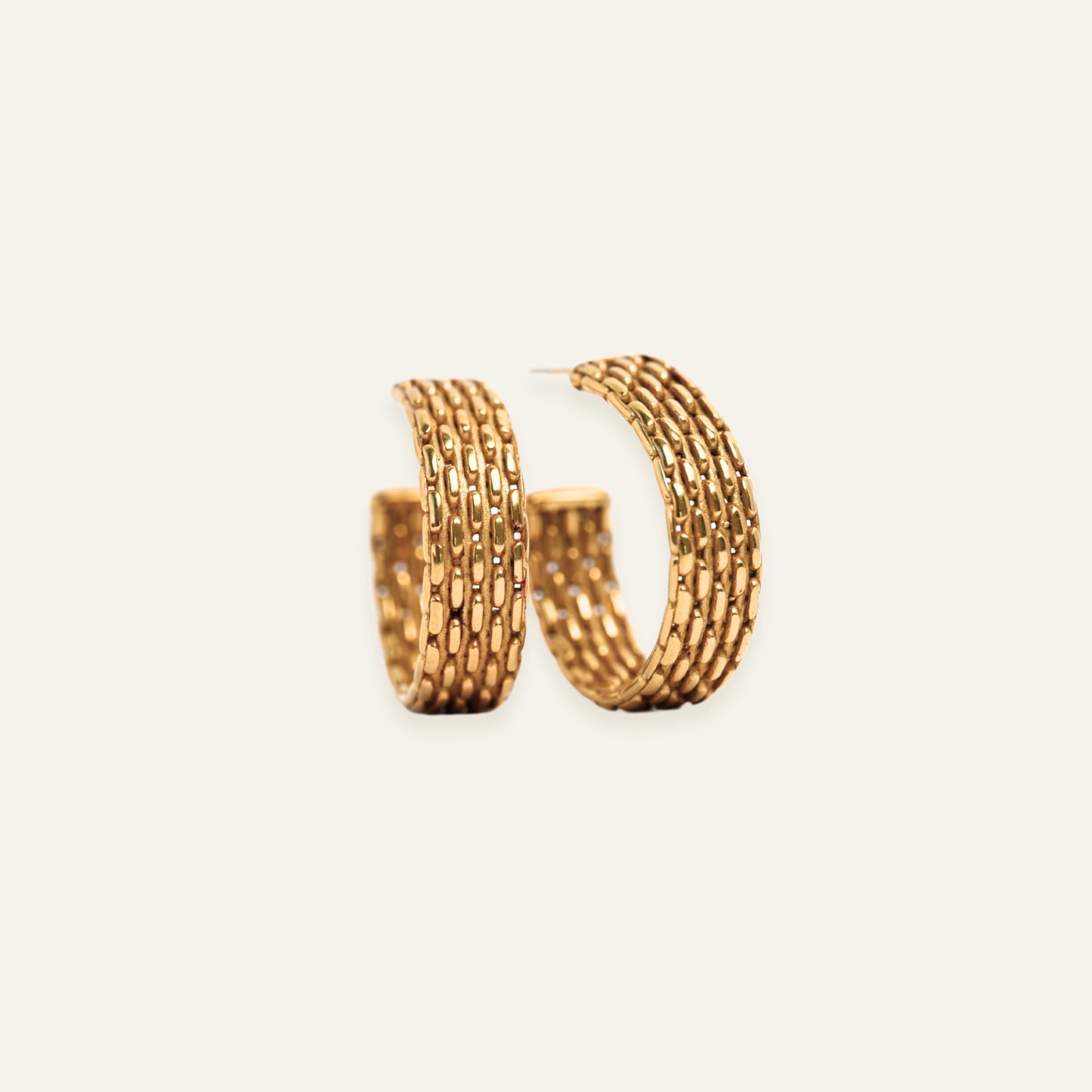 Large Band Hoop Earrings