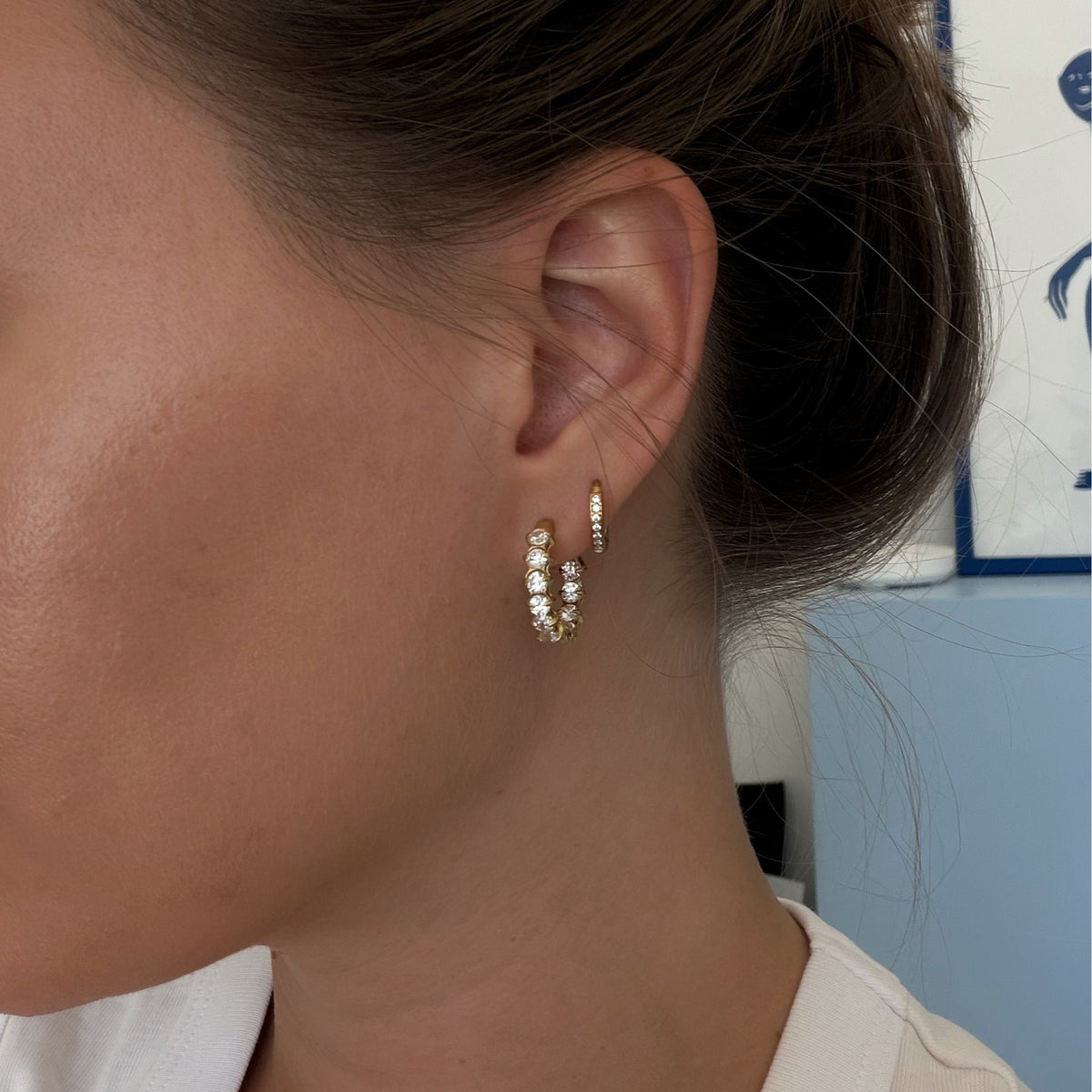 Full Crystal Hoops