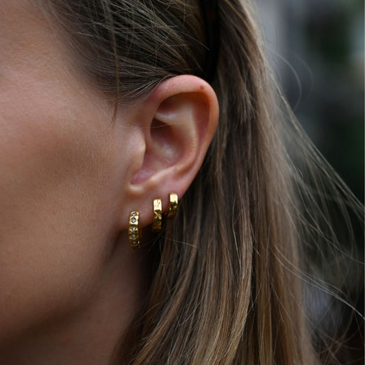 Braided Crystal Hoops