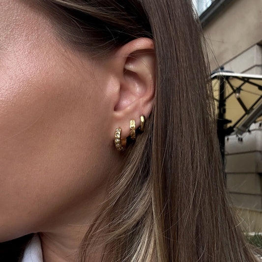 Braided Crystal Hoops