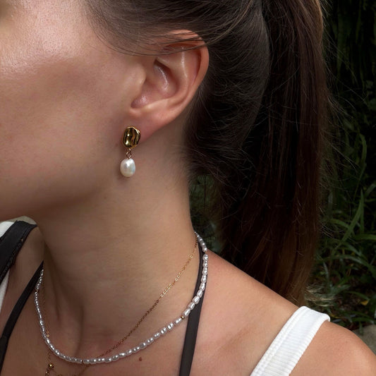 Organic Pearl Earrings