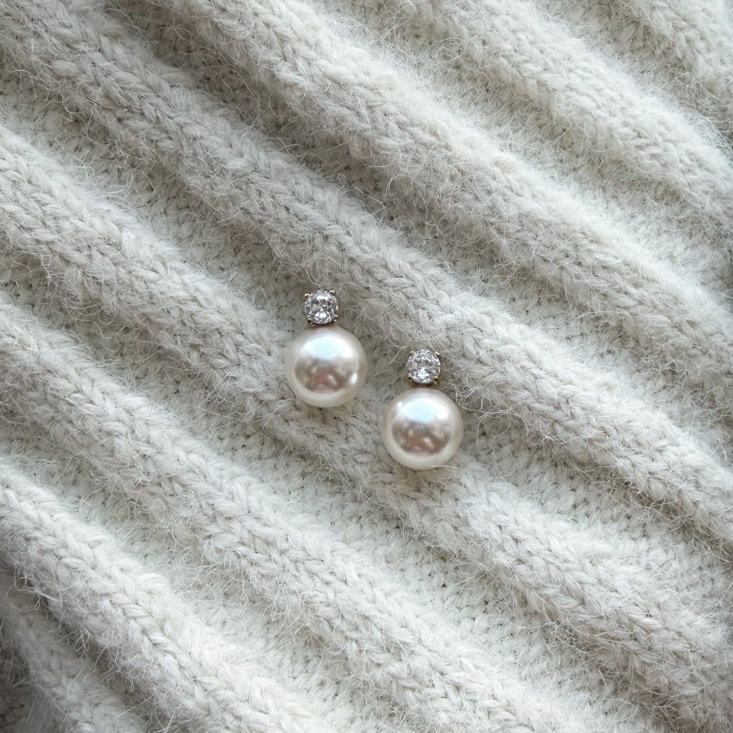 Zirconia Pearl Studs
