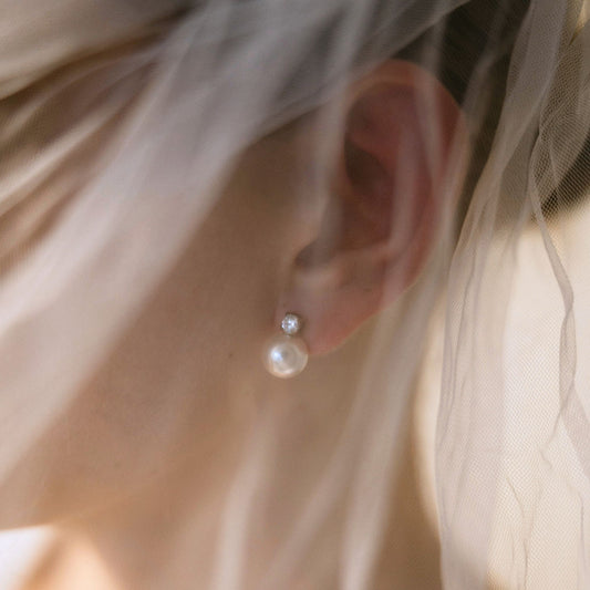 Zirconia Pearl Studs