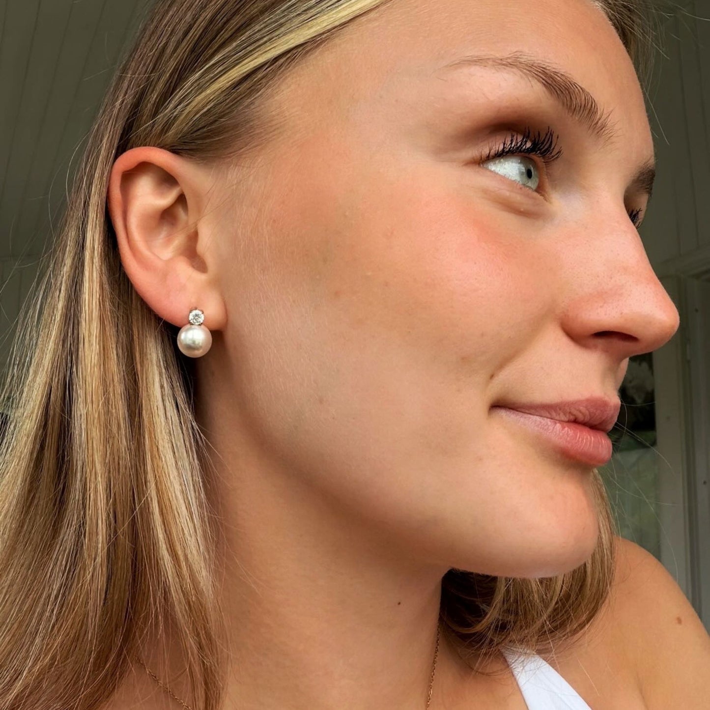 Zirconia Pearl Studs