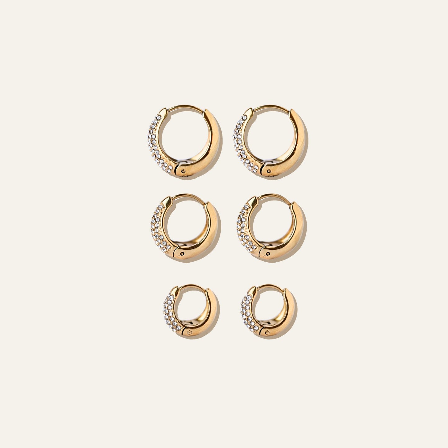 3-Pack Crystal Dome Hoops