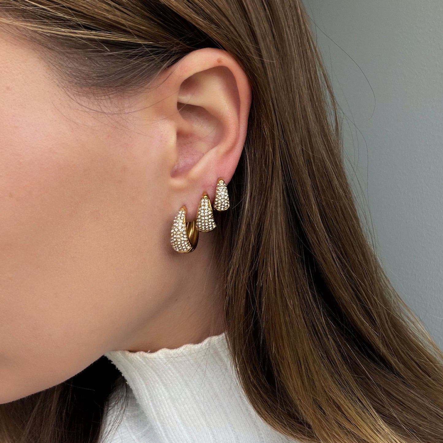 3-Pack Crystal Dome Hoops