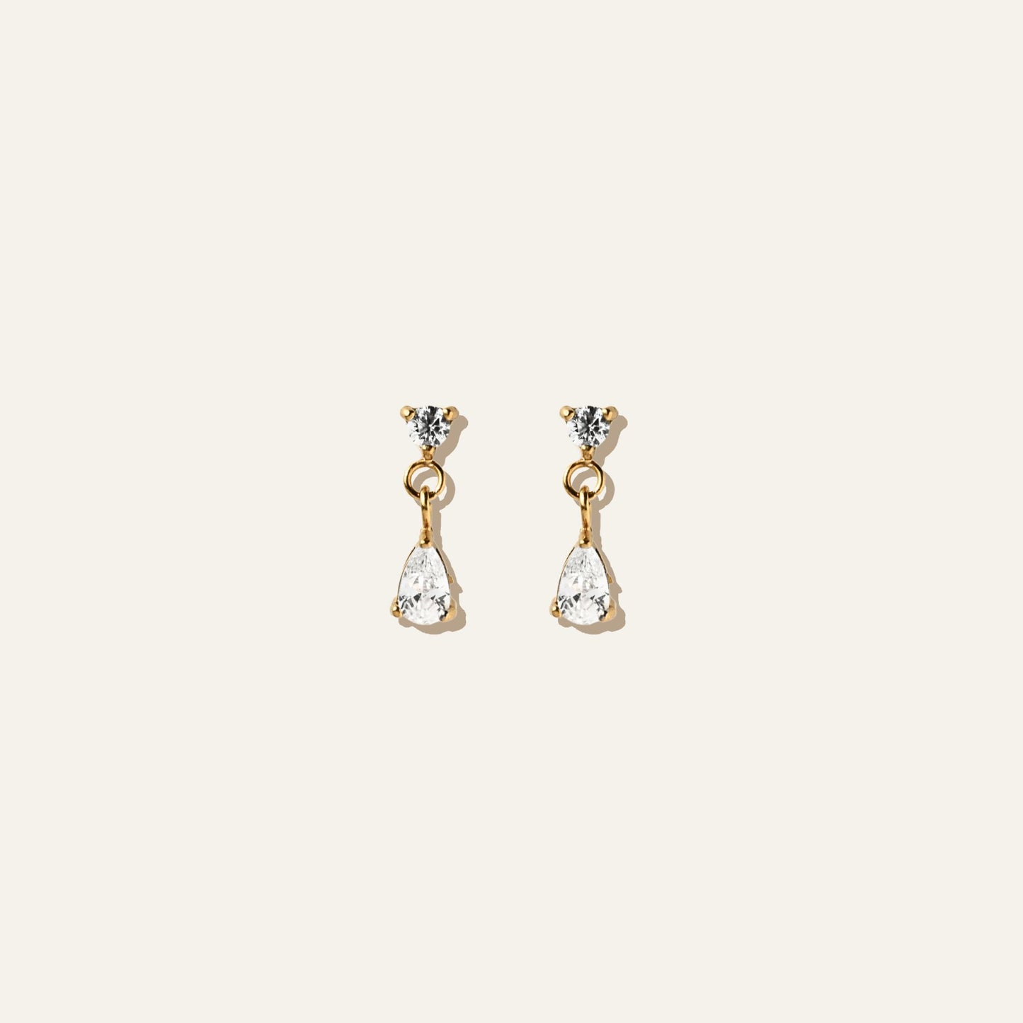 Double Crystal Drop Studs