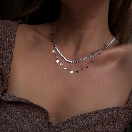 Sprinkles Necklace Silver