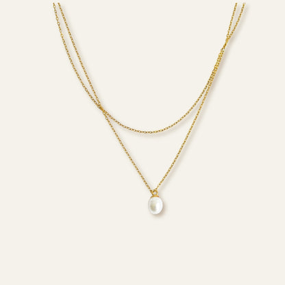 Pearl Pendant Double Necklace