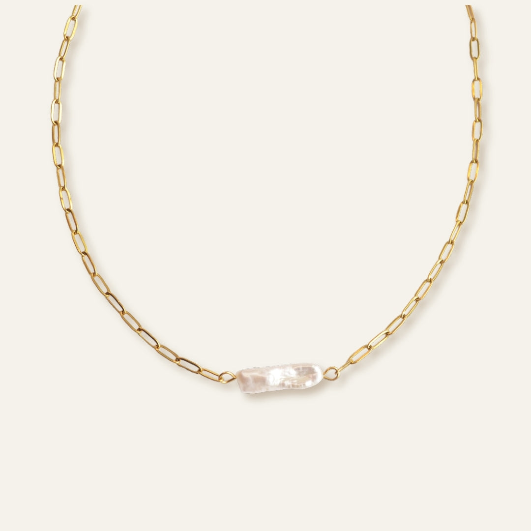 Pearl Paper Pin Necklace