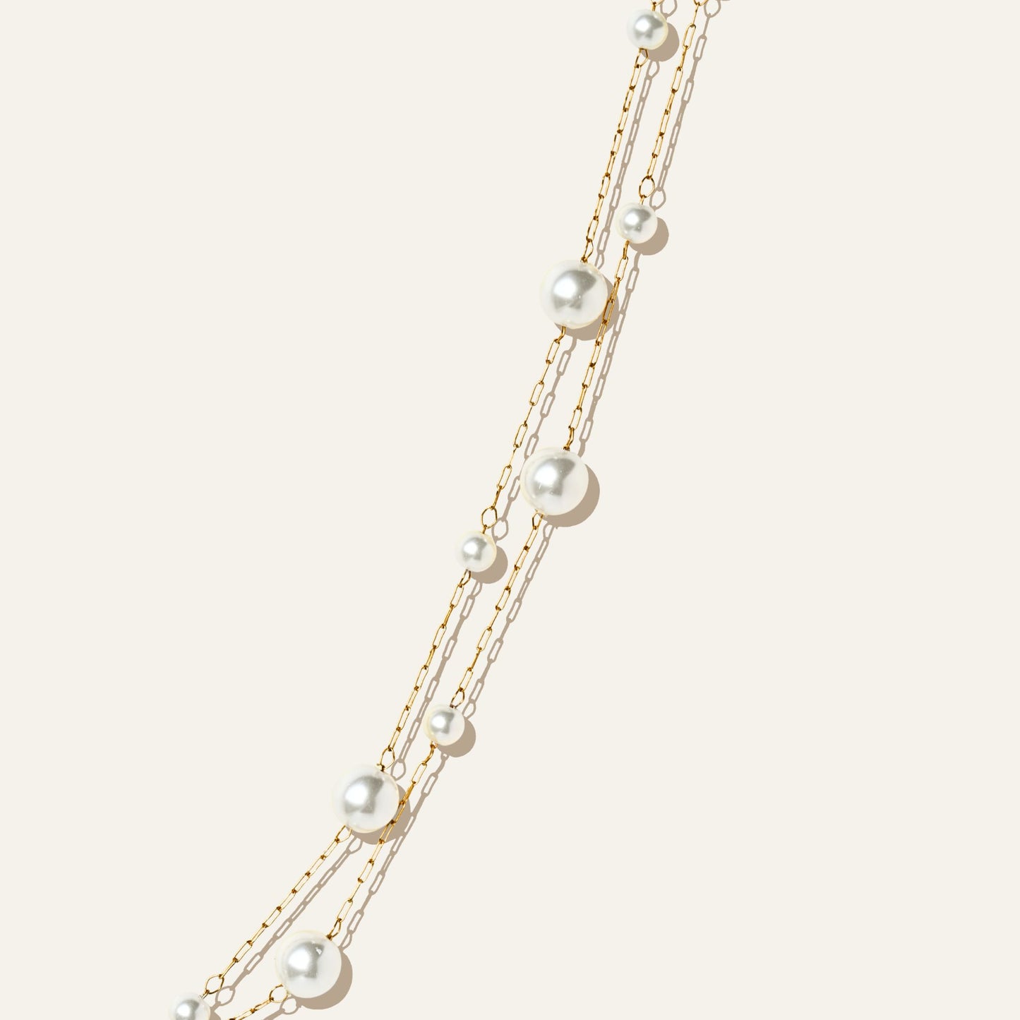 Double Multi Pearl Necklace