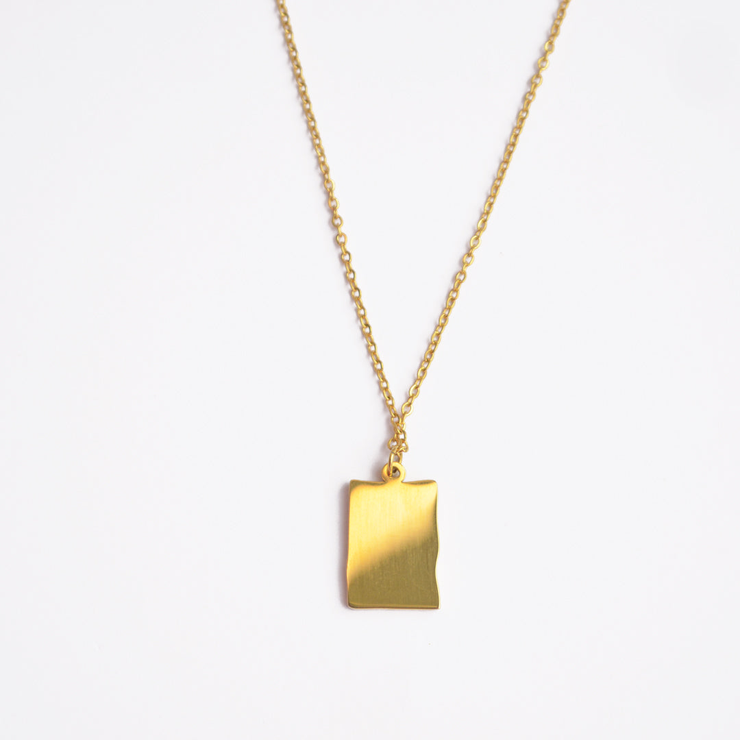 Hammered Pendant Necklace