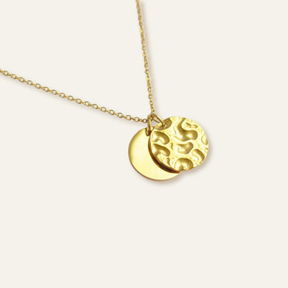 Double Coin Pendant Necklace