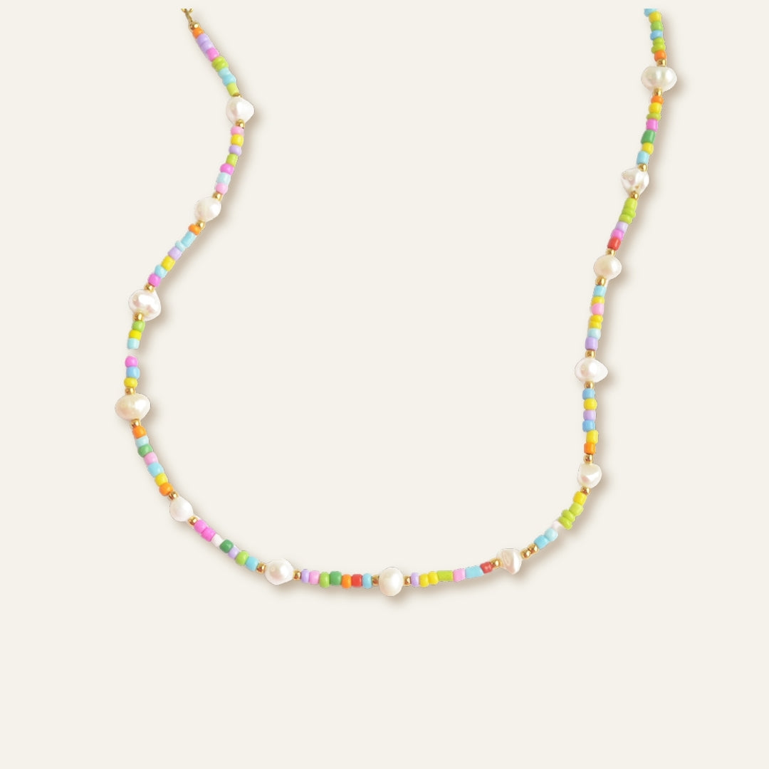 Colorful Pearls and Beads Necklace