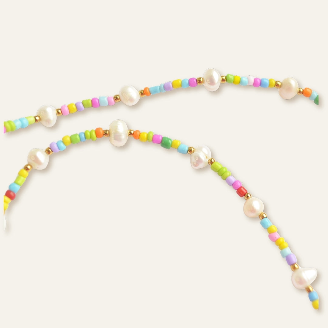 Colorful Pearls and Beads Necklace