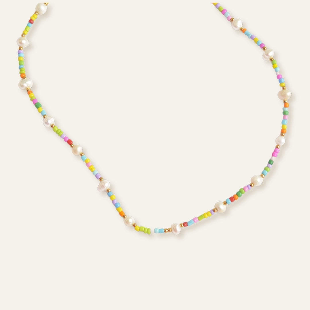 Colorful Pearls and Beads Necklace