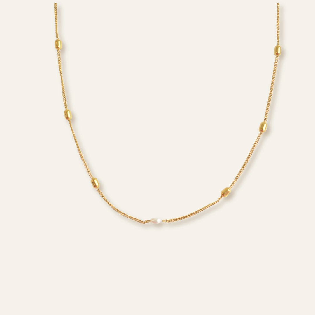 Pearl Chain Beads Necklace