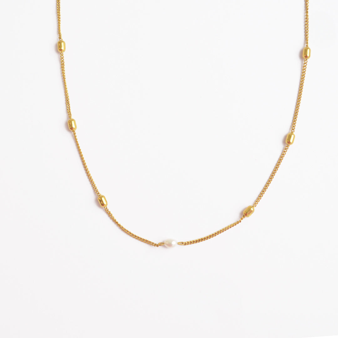 Pearl Chain Beads Necklace