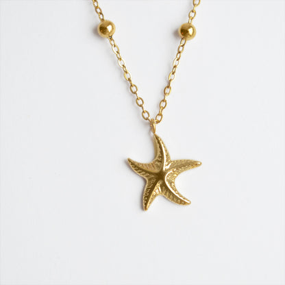 Starfish and Shell Double Necklace