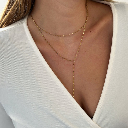 Double Cross Link Y-Necklace