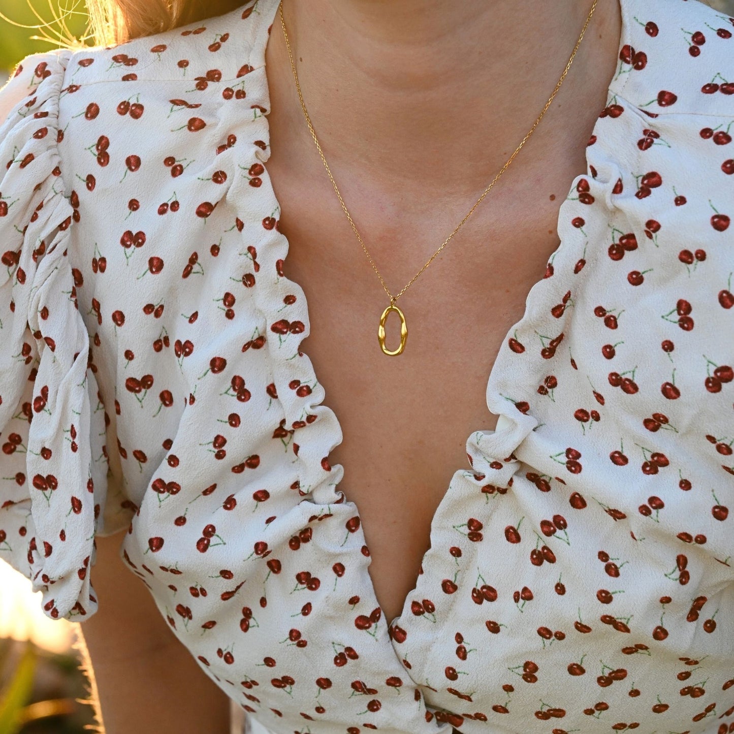 Oval Pendant Necklace
