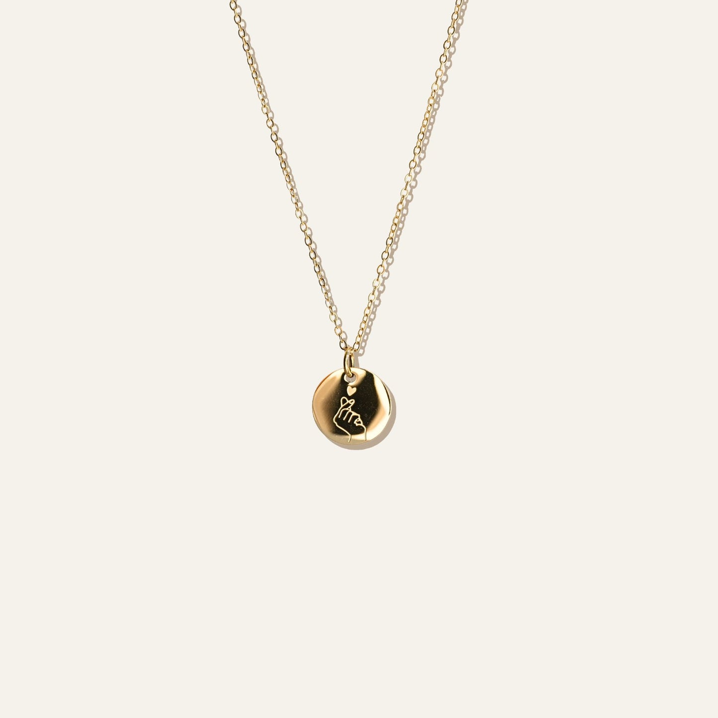 Engraved Heart Sign Necklace