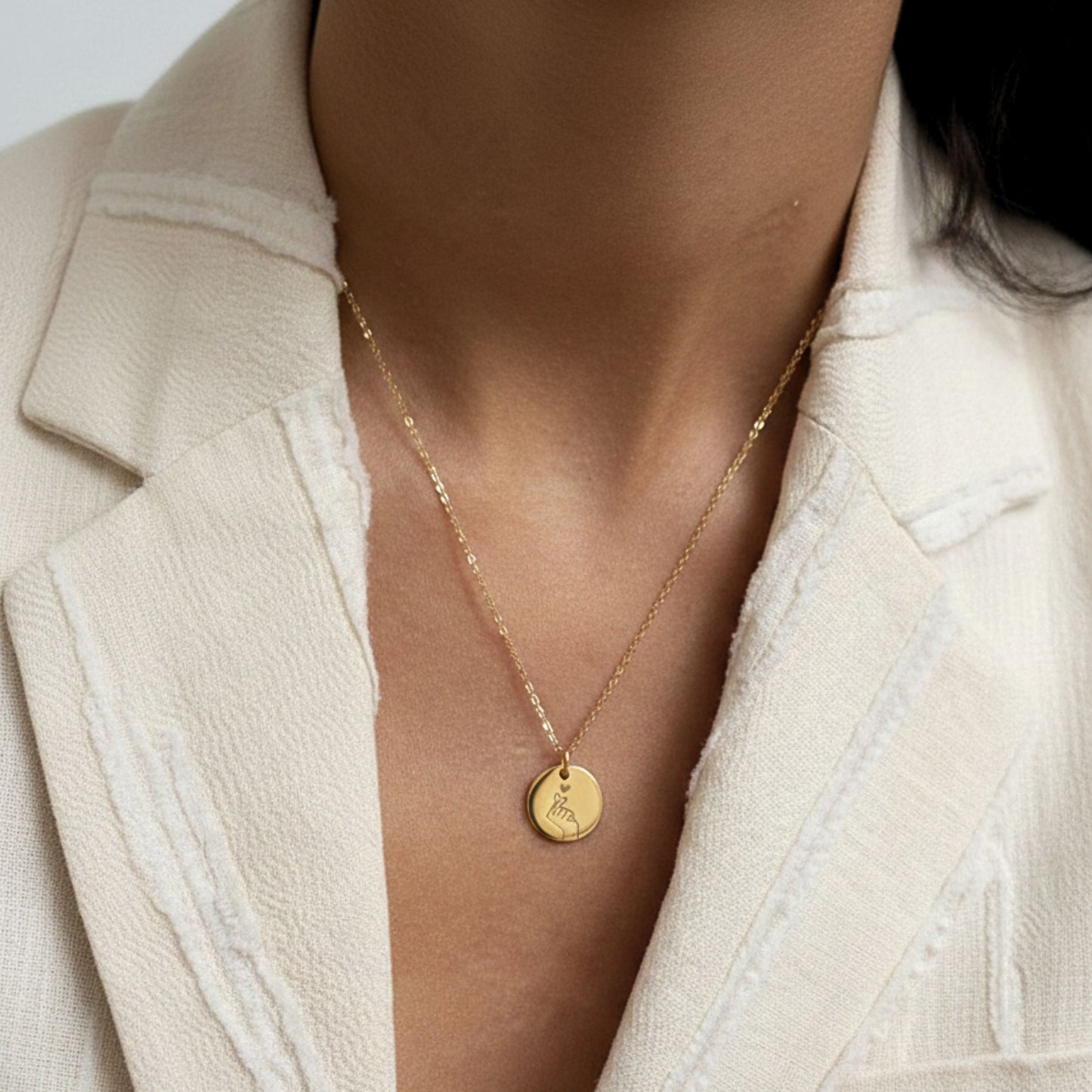 Engraved Heart Sign Necklace