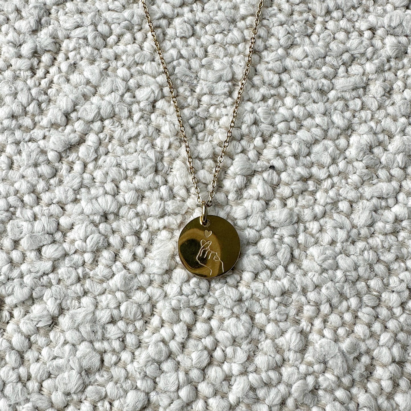 Engraved Heart Sign Necklace