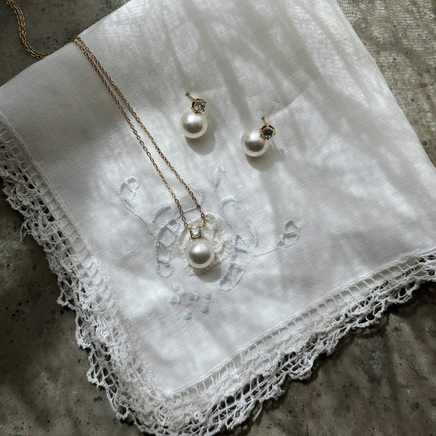 Zirconia Pearl Studs