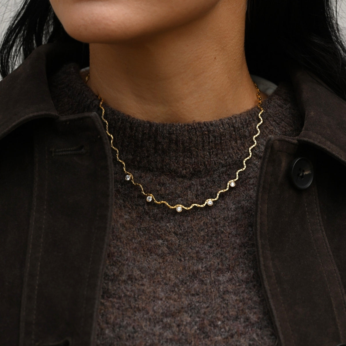 Wave Crystal Necklace