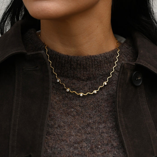 Wave Crystal Necklace