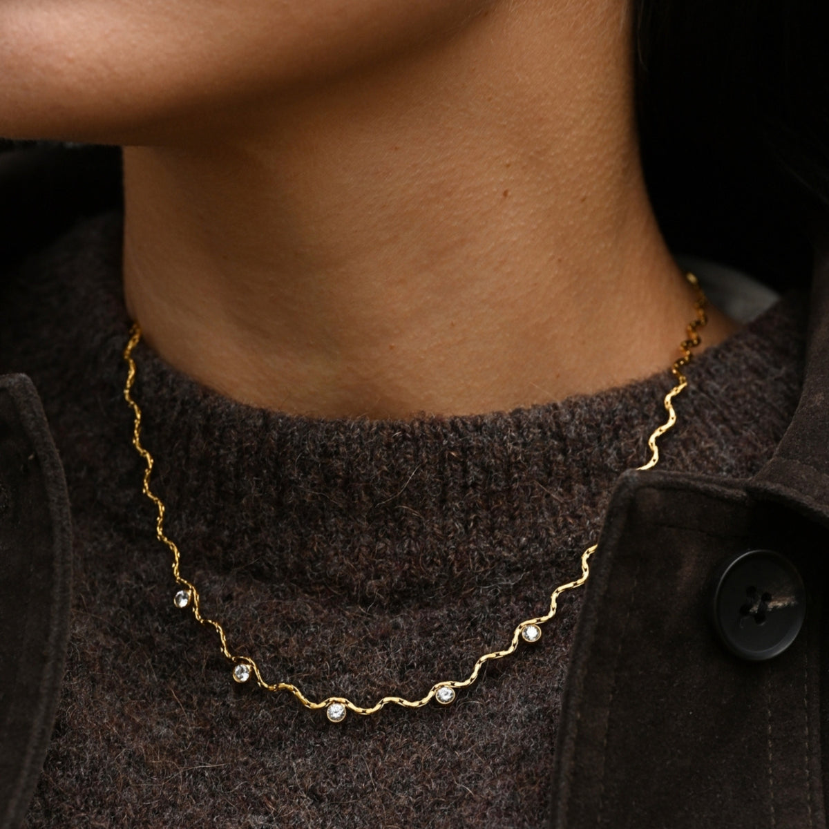 Wave Crystal Necklace