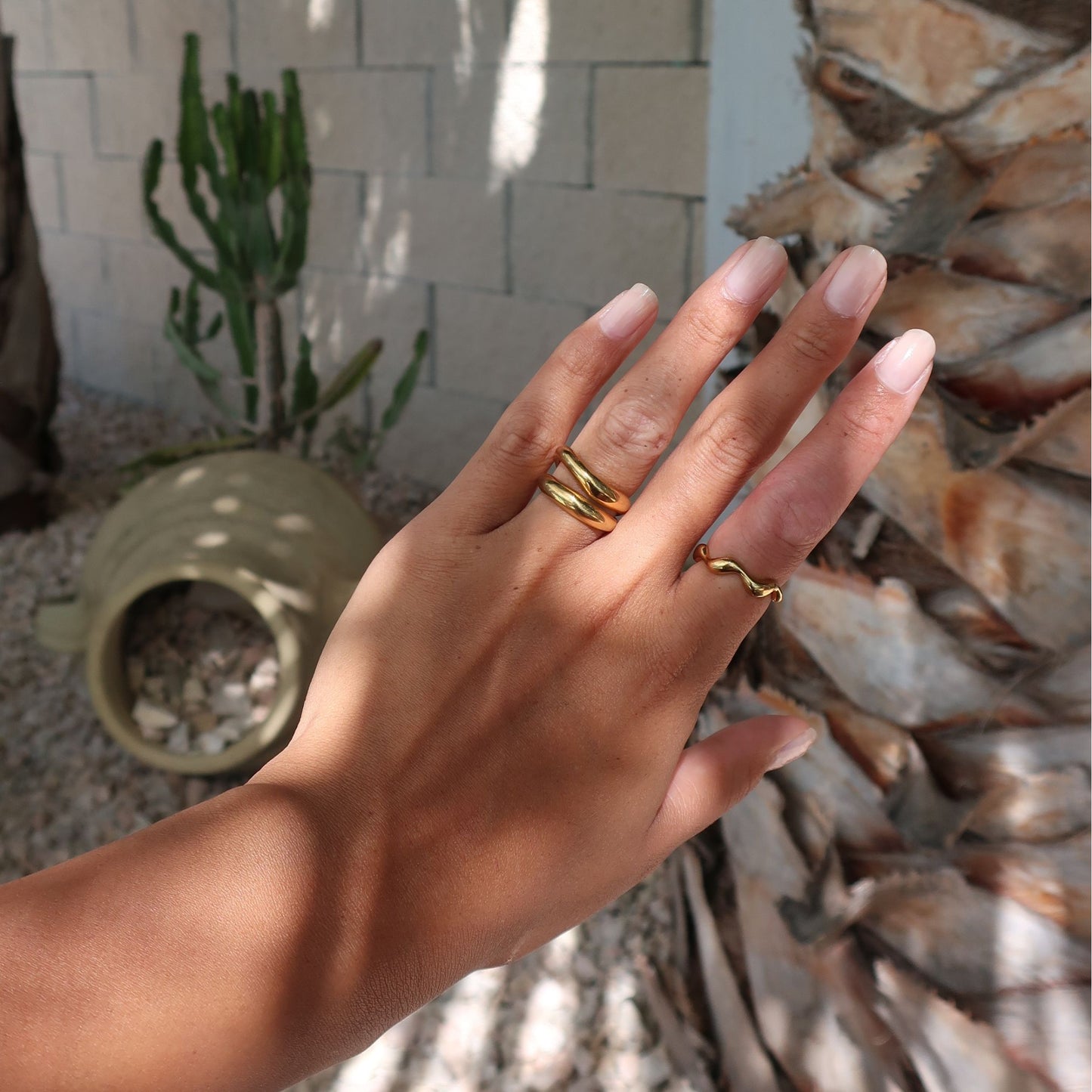 Double Layer Irregular Ring