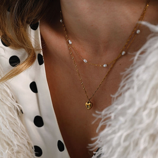 Small Pearls Chain Necklace