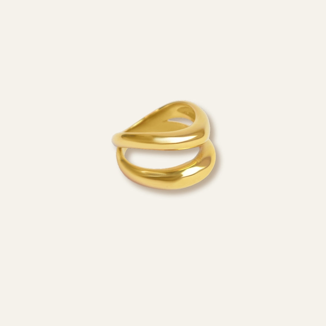 Double Layer Irregular Ring