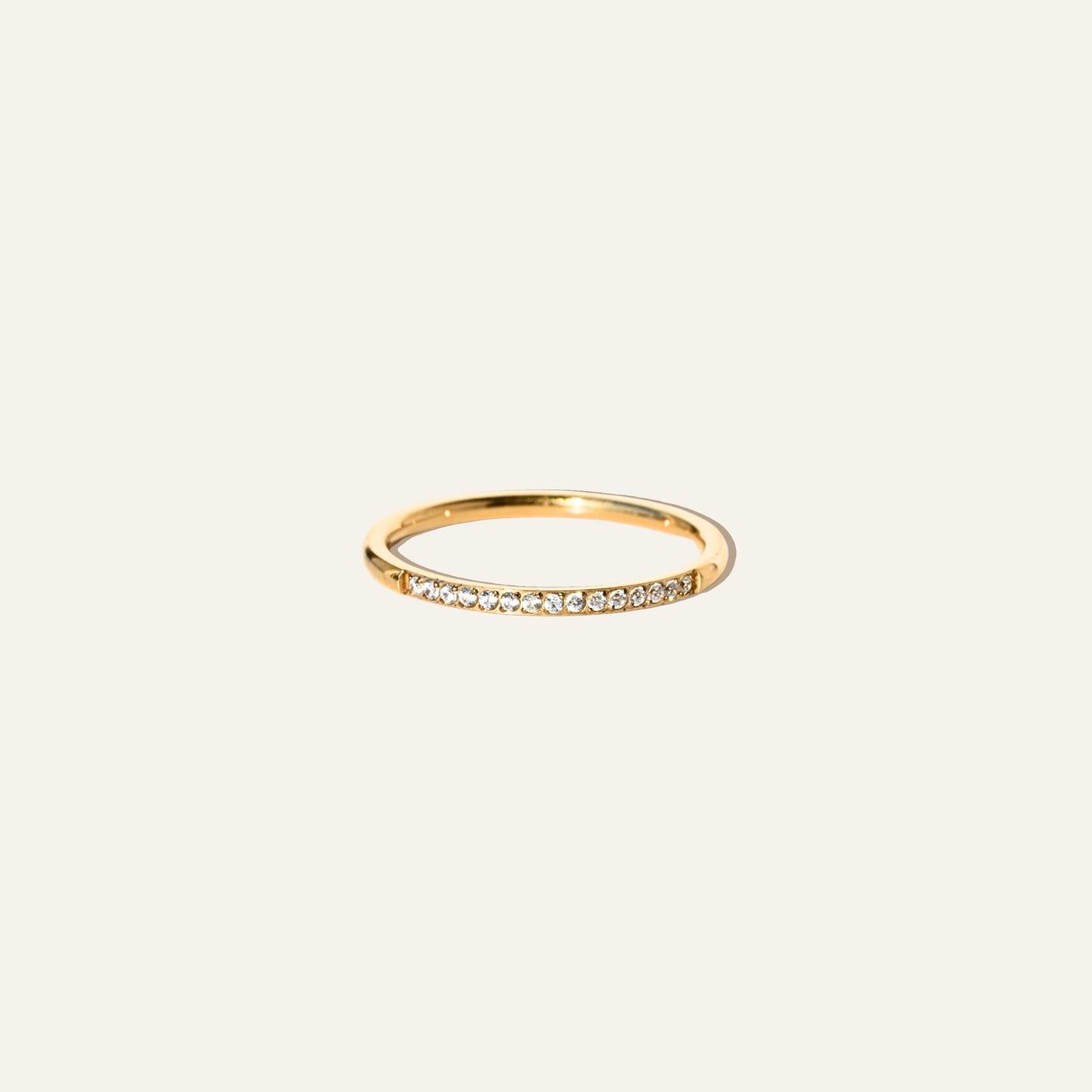 Thin Pave Crystal Ring