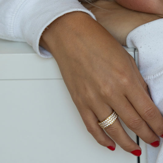 Zirconia Pave Band Ring