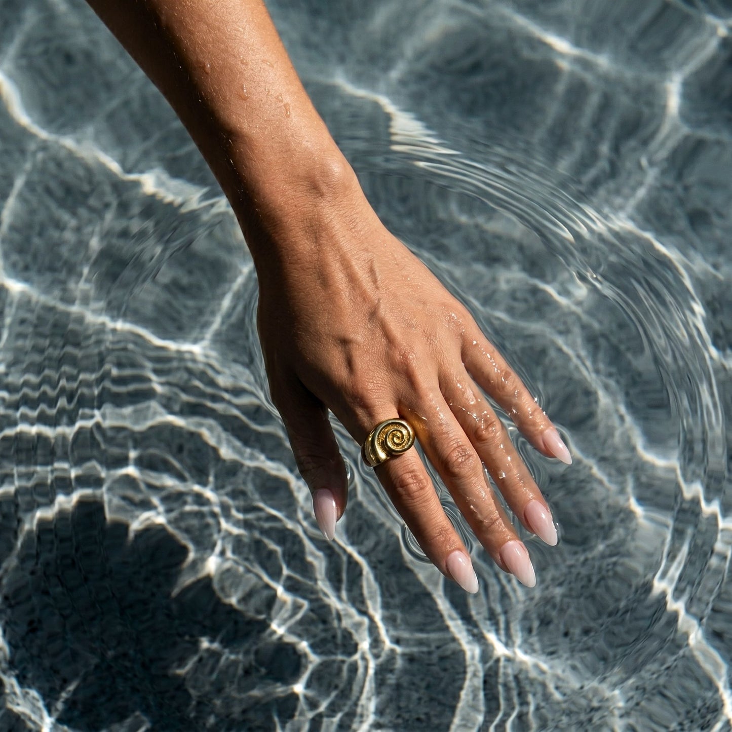 Ocean Spiral Ring