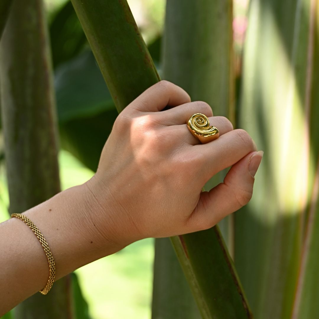 Ocean Spiral Ring