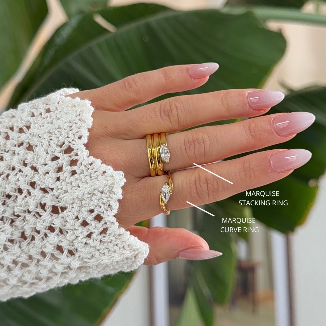 Marquise Curve Ring
