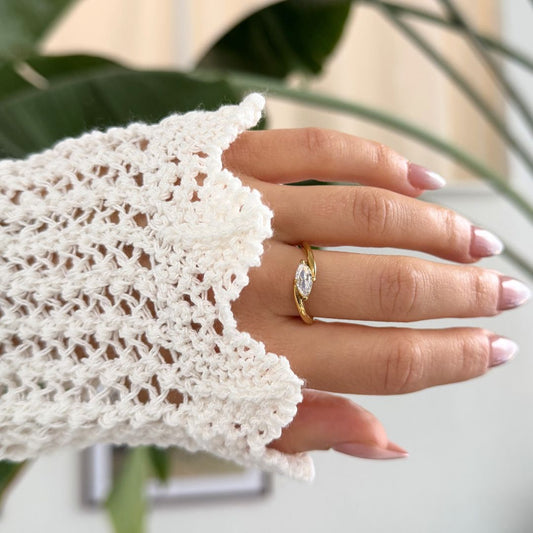 Marquise Curve Ring
